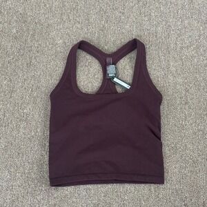 SKIMS Vintage Seamless Racer Back Tank Currant TP-TNK-5160W Womens Medium NWT